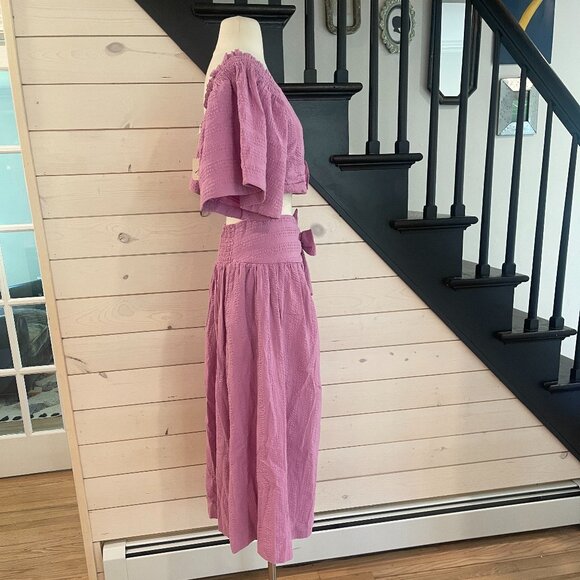 072 Free People Endless Summer Pretty In A Bow Set  in Magenta Magic Size Medium - Picture 5 of 10